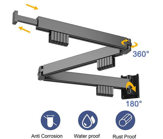 Trifold Cloth Drying Rack - Black
