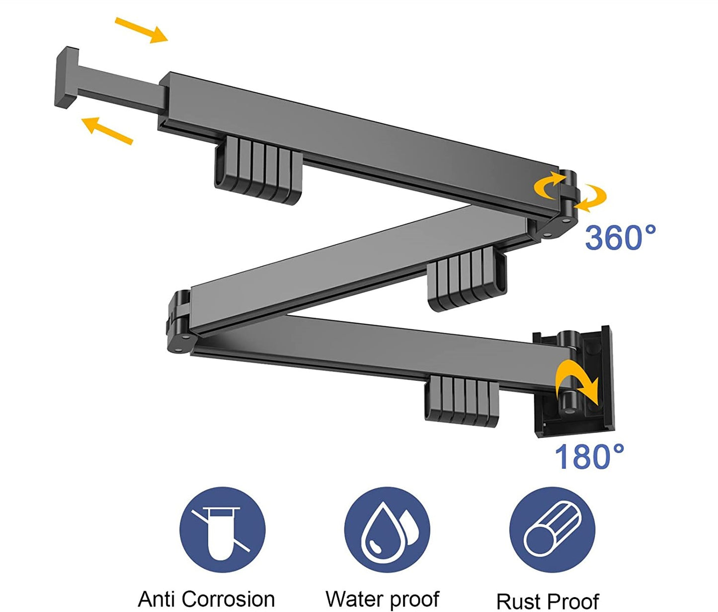 Trifold Cloth Drying Rack - Black